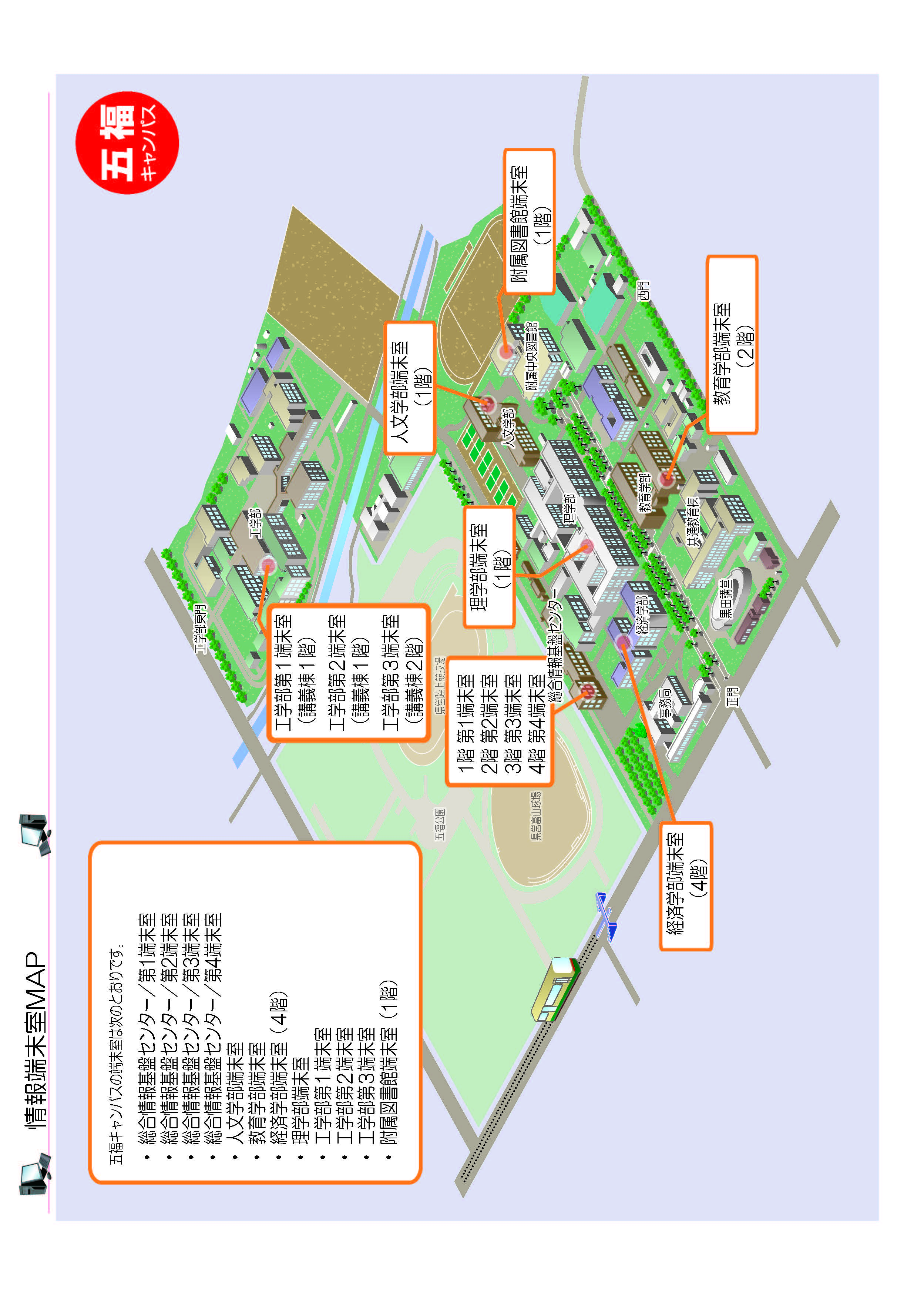 五福キャンパスの端末室