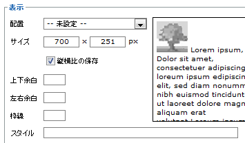 表示設定