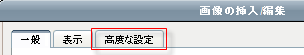 高度な設定タブ