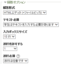 回答オプション